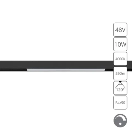 Магнитный трековый светильник Arte Lamp LINEA 0.1-10V A4682PL-1BK, 1хLED