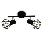 Настенно-потолочный спот в стиле лофт TR8621/2 BK/CH черный/хром E27*2 max 40W 260*91*175 (Уценка по качеству)