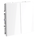 VLS020501 Перекрестный переключатель встраиваемый VOLTUM S70 двухклавишный 10А, (белый глянцевый). (ТМ Maytoni)