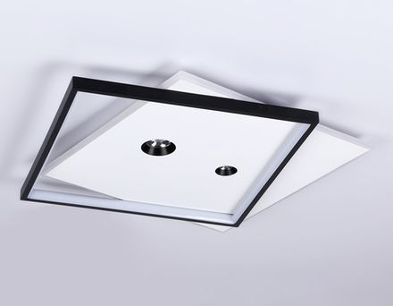 Потолочный светодиодный светильник FL5065 WH/BK белый/черный 56W 3000K-6400K+4200K 500*500*60 (ПДУ РАДИО 2.4G)