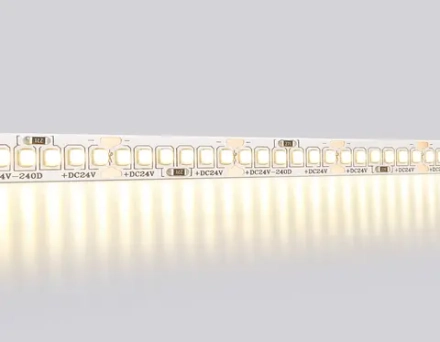 Светодиодная лента GS3501 2835 240Led /22W m/ 24V IP20 3000K/ 5000*10*1.2mm/ кратность резки 25mm (2 конт.)