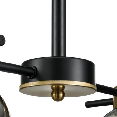 8059/4C COMFI LN24 черный, медь/дымчатый металл/стекло Люстра потолочная E27 4*60W 220V EMINA