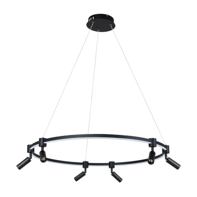 Подвесная люстра Arte Lamp RING A2186SP-1BK, 1хLED