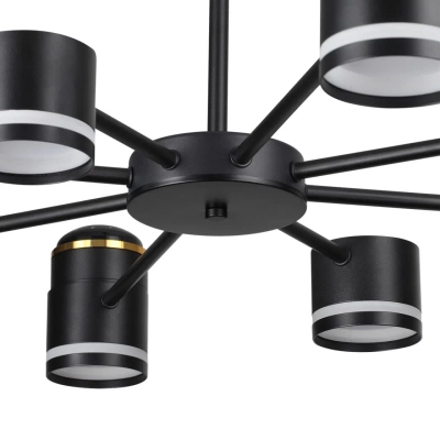 8234/8C COMFI LN25 000 черный, металл/акрил Люстра потолочная GX53 LED 8*10W + LED-проектор 4*5W 2700К 220V VIRSAVA