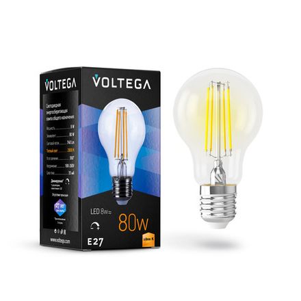 Светодиодная лампа Crystal A60 8W 2800K E27 DIM, 5489. TM Maytoni
