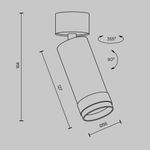 Потолочный светильник Focus Zoom 4000K 1x12W 15°-50°, C055CL-L12W4K-Z-B. TM Maytoni