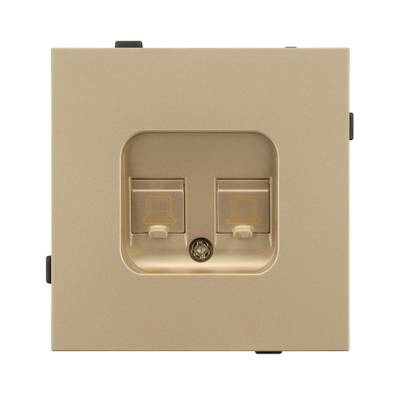 Механизм компьютерной розетки двойной SCT-TENDO-MPC2-SFPL-GD (RJ-45, CAT6) (Arlight, -)