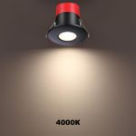 358638 SPOT NT21 273 черный Светильник встраиваемый светодиодный диммируемый, смена цв. температуры IP65 LED 3000К\4000К\5000К 8W 220V REGEN