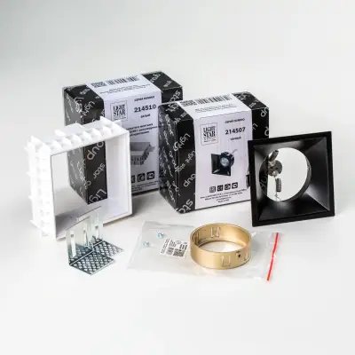 G214507GMOD Светильник DOMINO QUAD под LED модуль/лампу МR16 ЧЁРНЫЙ (214510+214507+214003)