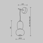 Настенный светильник (бра) Pattern 3000К 18Вт, MOD267WL-L18CH3K. TM Maytoni
