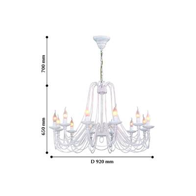 Подвесная люстра Chateau 2164-12P, 12*E14*40W. ТМ F-Promo