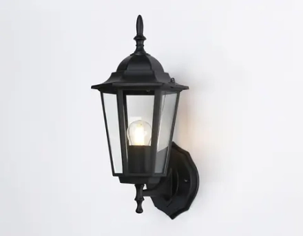 Светильник уличный настенный ST2010 BK/CL черный/прозрачный IP54 E27 max 40W 360*150*210