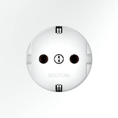 VLS040102 Розетка встраиваемая VOLTUM S70 с заземлением 16А, (белый матовый) (ТМ Maytoni)