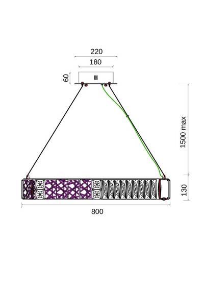 Люстра подвесная Ravissement Gold FL1057-8P, LED