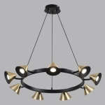 8233/9 COMFI LN25 209 черный/золото, металл Подвесной светильник GU10 LED 9*7W 220V LAMINA