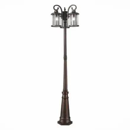 SL080.425.03 Светильник уличный наземный ST-Luce Темный кофе/Прозрачный, Темный кофе E27 3*100W