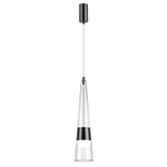 5044/12L L-VISION ODL24 435 глянц.темн.хром/прозрачный/металл/стекло Подвес LED 12W 3000K 1334Лм LUMP