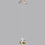 5101/5L L-VISION ODL25 559 латунь/прозрачный/акрил Подвес 2 в 1 LED 5W 4000K 300Лм SONO