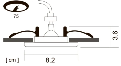 Точечный встраиваемый светильник Arte Lamp AQUA A5440PL-1AB, 1хGU10