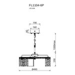Люстра подвесная De Palais FL1104-6P, LED