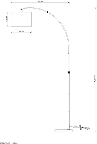 Торшер Arte Lamp PAOLO A4060PN-1PB, 1хE27