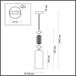 4861/1D CLASSIC ODL_EX22 201 золотой/раноцветн.керамика/стекло Подвес E14 1*40W 4861/1D CANDY