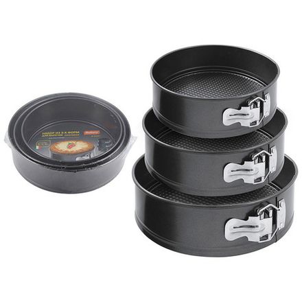 Набор из 3-х форм для выпечки раскладных SF-002SET (диам.20,22,24 см)
