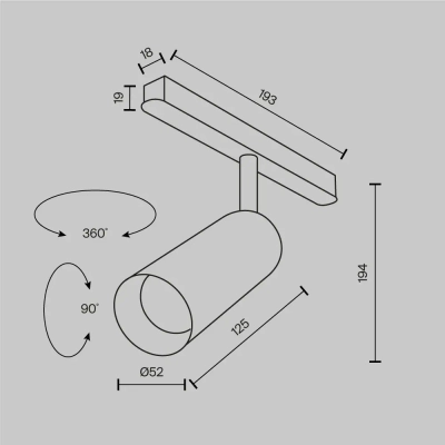Трековый светильник Фокус / Focus Led Exility 3000K 12Вт 36°, TR032-2-12W3K-M-BW. TM Maytoni