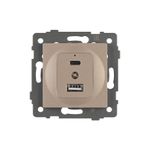 Механизм USB розетки SCT-MUAC-PL-GD-V (5V, 3A, QC4) (Arlight, -)