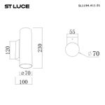 SL1194.411.01 Светильник настенный ST-Luce Черный/Бежевый GU10 1*5W 4000K