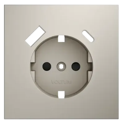 VLS001003 Накладка для розетки с заземлением и защитными шторками, с USB A+C, S70 (кашемир). (ТМ Maytoni)