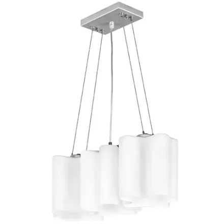 802130 Подвес NUBI 3х40W E27 ХРОМ/БЕЛЫЙ