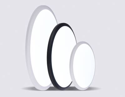 Потолочный светодиодный светильник FZ1233 BK черный IP44 22W 6400К D260*55 (Без ПДУ)