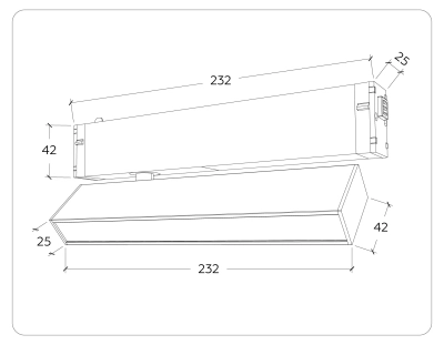 Светильник светодиодный диммируемый для шинопровода Magnetic 220V GL1321 WH белый IP20 12W 3000K-6400K 120° 232*25*112 (Без ПДУ)