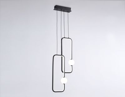 Подвесной светодиодный светильник FL66366/2 BK черный 38W 4200K 300*80*1200