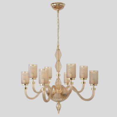 Люстра Crystal Lux SILVESTRO SP8 AMBER 2971/308