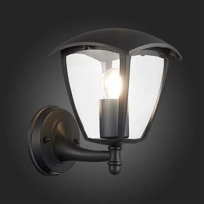 SL081.401.01 Светильник уличный настенный ST-Luce Черный/Черный, Прозрачный E27 1*40W