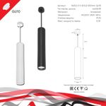 16002-0.9-001LD 300mm GU10 BK светильник точ.