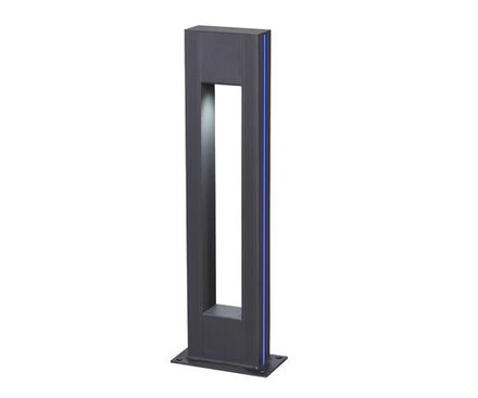 09208-F(220V),16(05) Светильник уличный Грайни серый 220V w18*8 h80 Led 5W (4000K) Декоративная подсветка синяя.