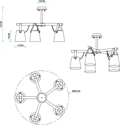 Потолочная люстра Arte Lamp THOMAS A7032PL-5WH, 5хE27
