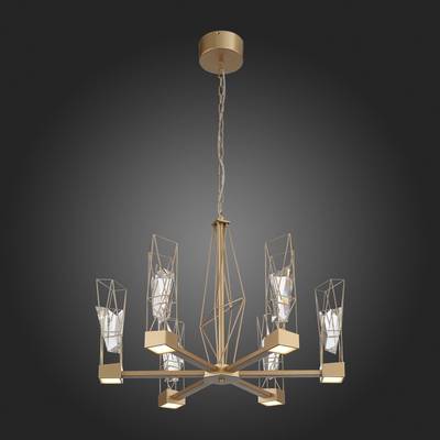 SL815.203.06 Люстра подвесная ST-Luce Матовое золото/Матовое золото, Прозрачный LED 6*8W 4000K