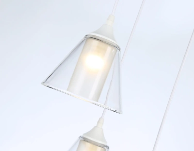 Светильник подвесной TR3553/3 WH/CL/FR белый/прозрачный/белый матовый E27/3 max 40W D340*800