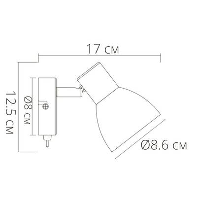 Спот Arte Lamp FALENA A3117AP-1BK, 1хE14