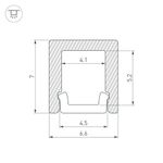 Профиль ARH-MICRO-0607-2000 ANOD (Arlight, Алюминий)