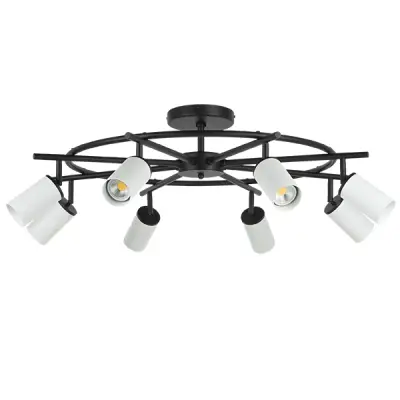 LR718368 Люстра RULLO 8х50W GU10 ЧЕРНЫЙ/БЕЛЫЙ (571718+214436-8)