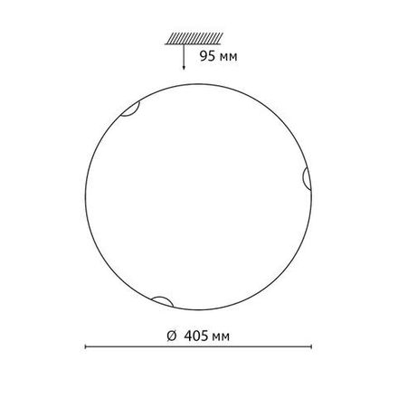 7602/DL SNOK SN Светильник стекло/белое/золото LED 48Вт 4000K D405 IP20 AMMONITE