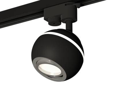 Комплект трекового светильника XT1102022 SBK/PSL черный песок/серебро полированное MR16 GU5.3 LED 3W 4200K (A2521, C1102, N7003)