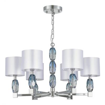 SL1759.103.06 Люстра подвесная ST-Luce Хром, Голубой/Белый E14 6*40W