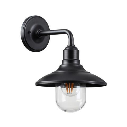 4965/1W NATURE ODL22 713 черный/стекло Ландшафтный настен.светильник E27 1*60W IP44 CAMPA