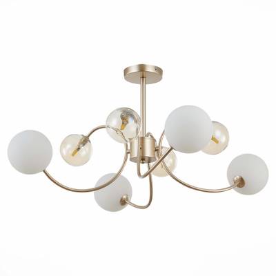 SLE220922-08 Люстра потолочная Золотистый/Белый, Янтарный G9 8*5W